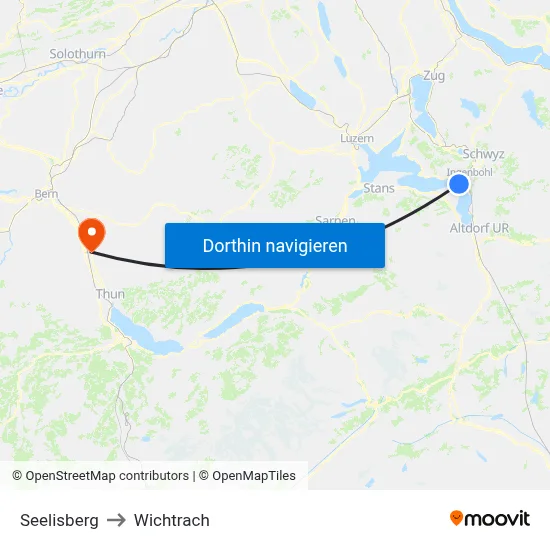 Seelisberg to Wichtrach map
