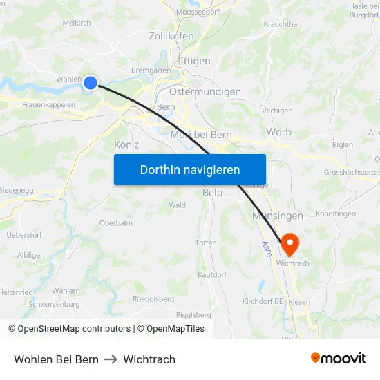 Wohlen Bei Bern to Wichtrach map