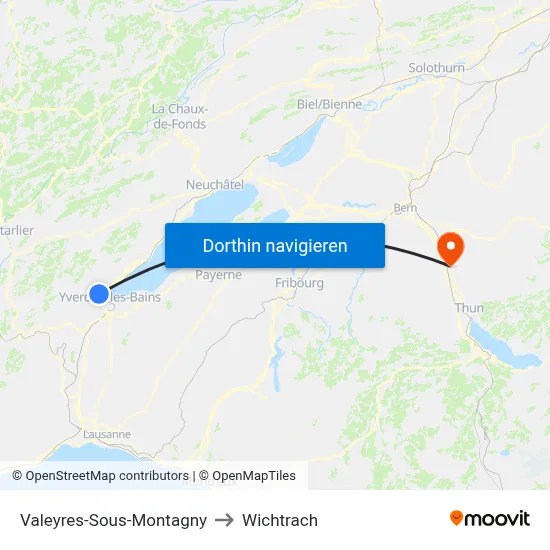 Valeyres-Sous-Montagny to Wichtrach map