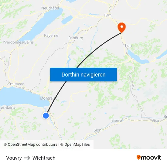 Vouvry to Wichtrach map