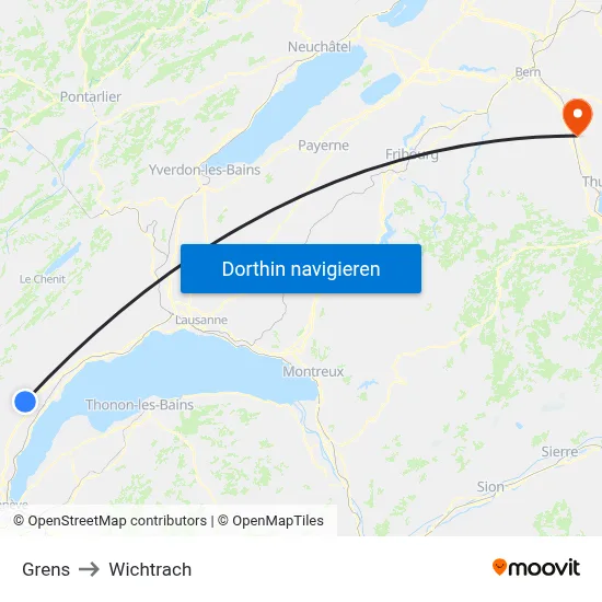 Grens to Wichtrach map