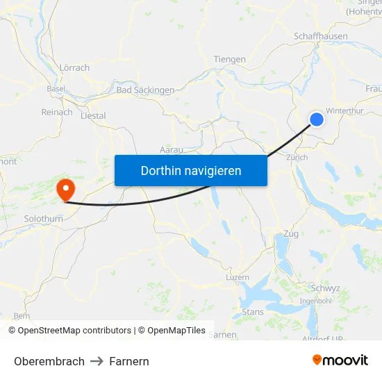 Oberembrach to Farnern map