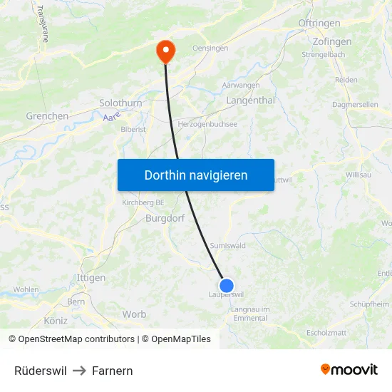 Rüderswil to Farnern map