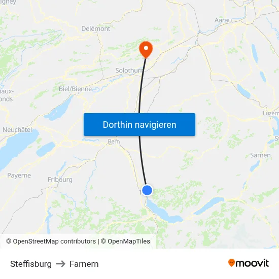 Steffisburg to Farnern map