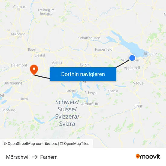 Mörschwil to Farnern map
