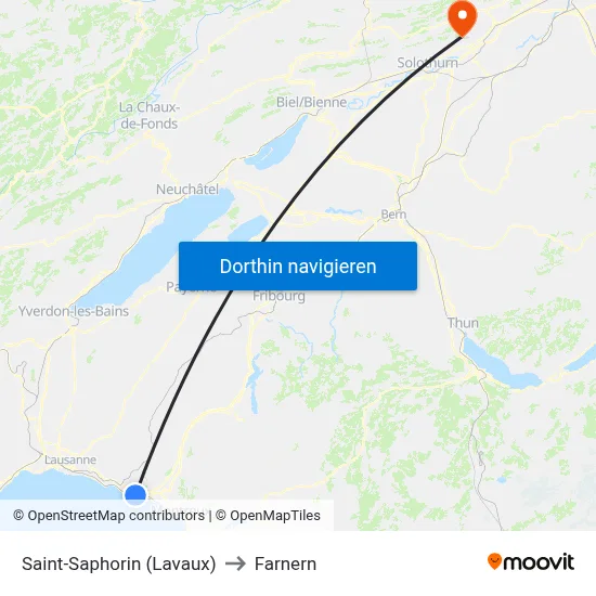 Saint-Saphorin (Lavaux) to Farnern map