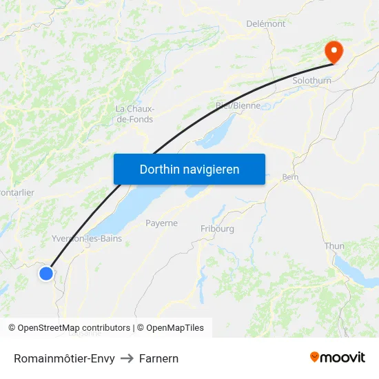 Romainmôtier-Envy to Farnern map