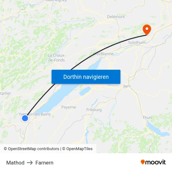 Mathod to Farnern map