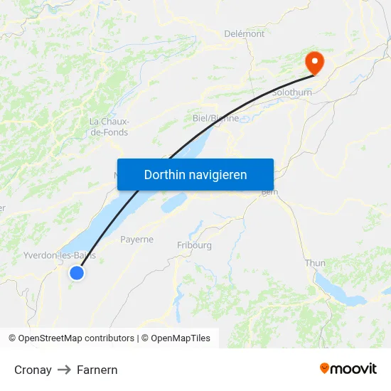 Cronay to Farnern map