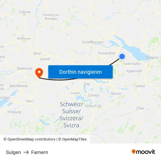 Sulgen to Farnern map