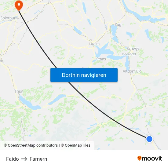 Faido to Farnern map