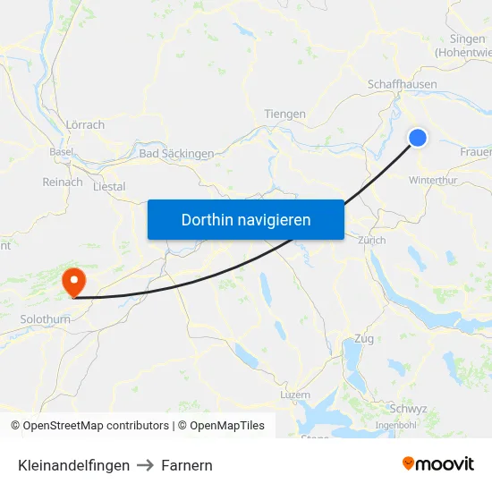 Kleinandelfingen to Farnern map