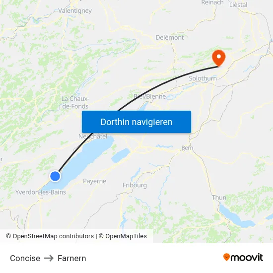 Concise to Farnern map