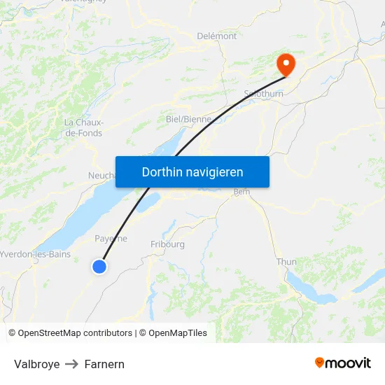 Valbroye to Farnern map