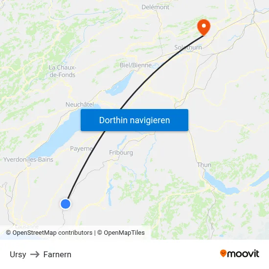 Ursy to Farnern map