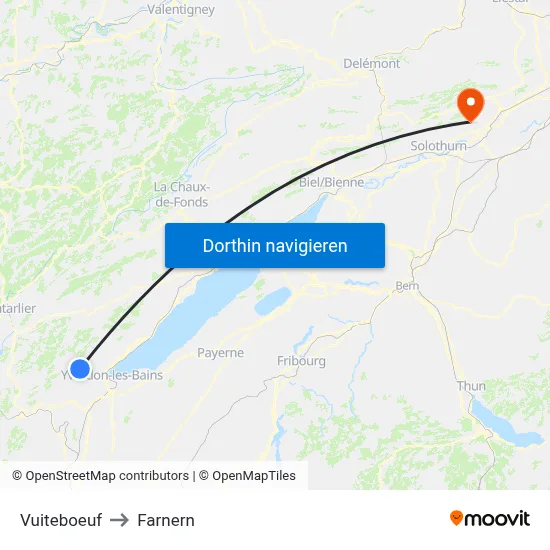 Vuiteboeuf to Farnern map