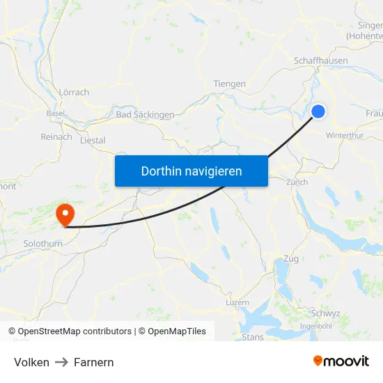 Volken to Farnern map