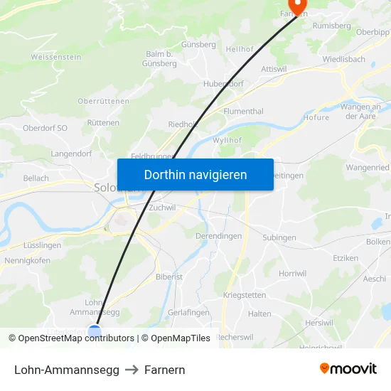 Lohn-Ammannsegg to Farnern map