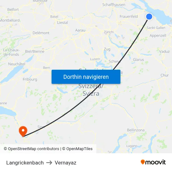 Langrickenbach to Vernayaz map
