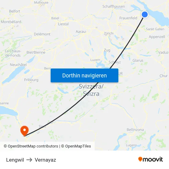 Lengwil to Vernayaz map