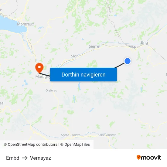 Embd to Vernayaz map