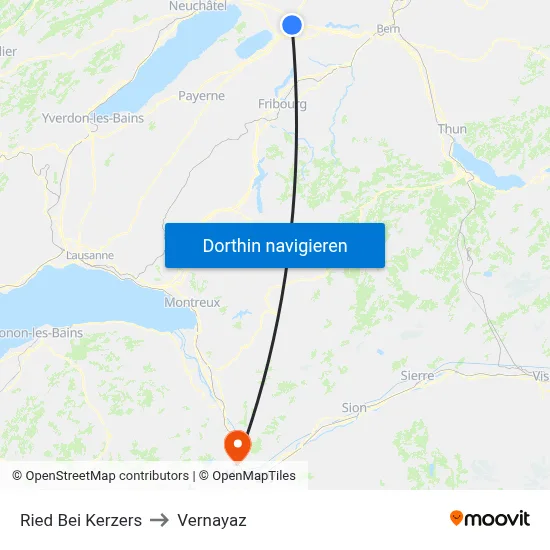 Ried Bei Kerzers to Vernayaz map