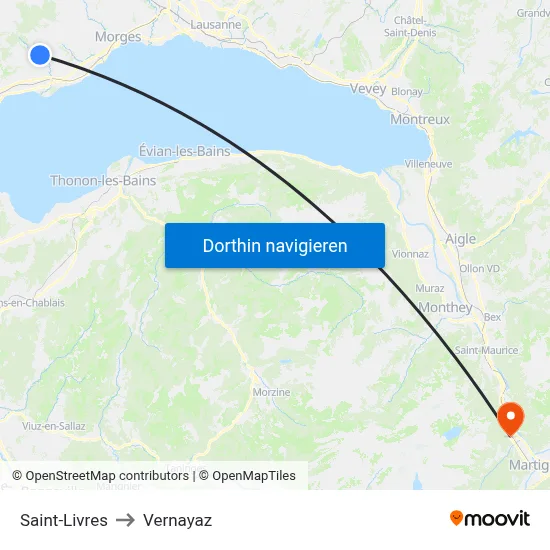Saint-Livres to Vernayaz map