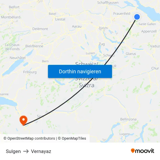 Sulgen to Vernayaz map