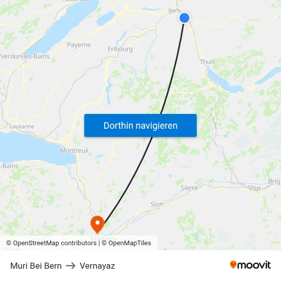 Muri Bei Bern to Vernayaz map