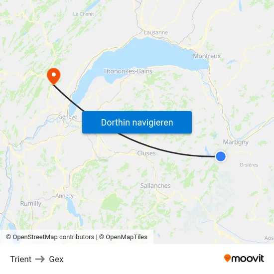 Trient to Gex map