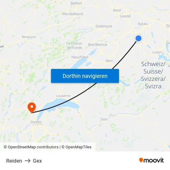 Reiden to Gex map