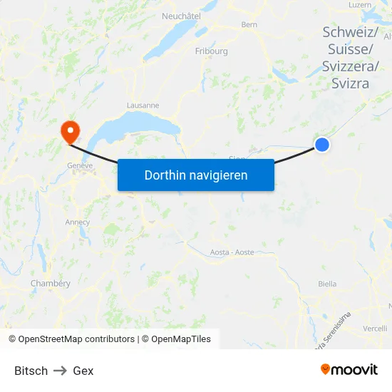 Bitsch to Gex map