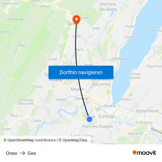 Onex to Gex map