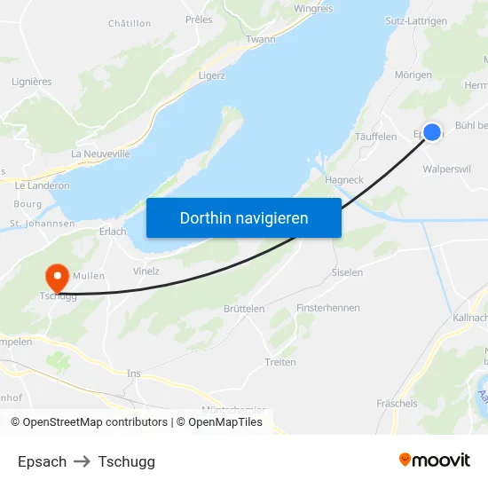 Epsach to Tschugg map