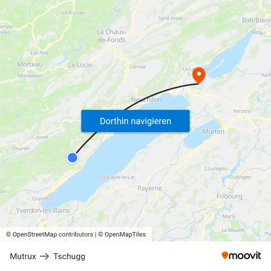 Mutrux to Tschugg map