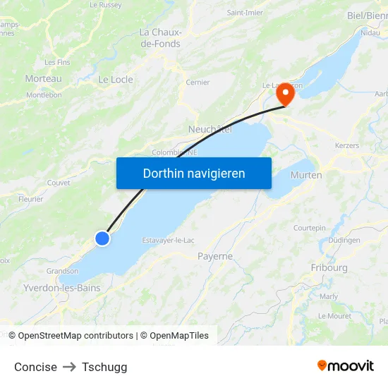 Concise to Tschugg map