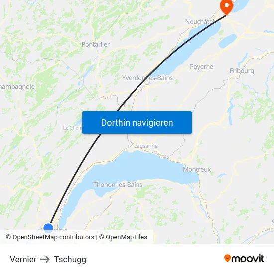 Vernier to Tschugg map