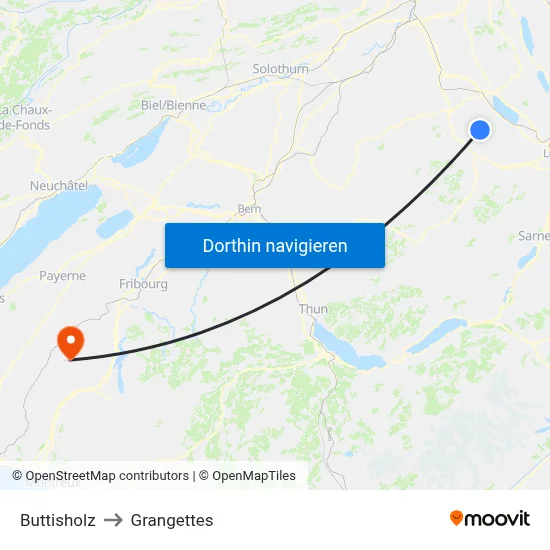 Buttisholz to Grangettes map
