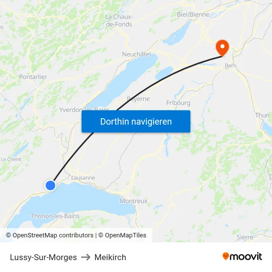 Lussy-Sur-Morges to Meikirch map