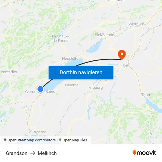 Grandson to Meikirch map