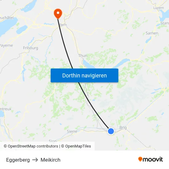 Eggerberg to Meikirch map