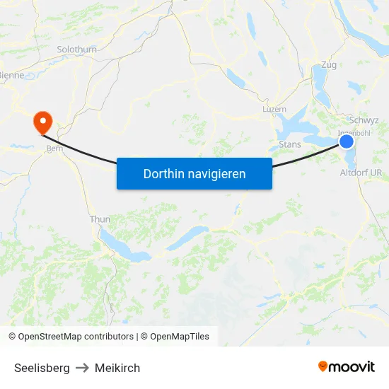 Seelisberg to Meikirch map