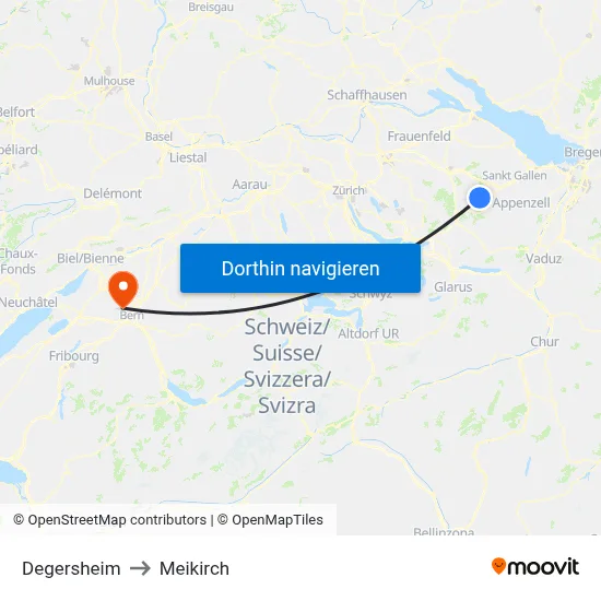 Degersheim to Meikirch map