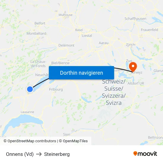 Onnens (Vd) to Steinerberg map