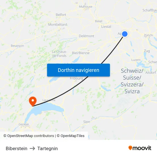 Biberstein to Tartegnin map