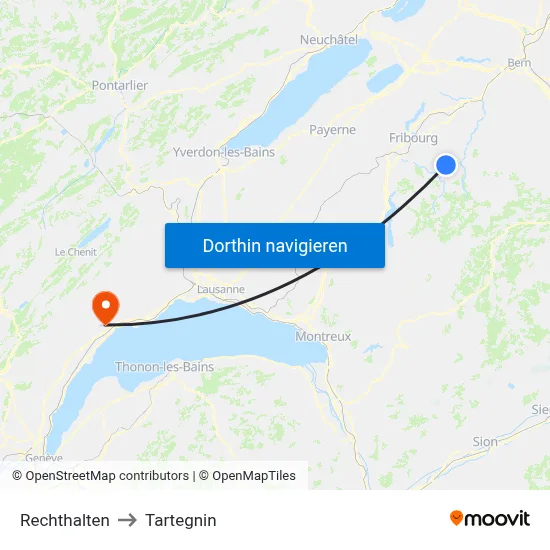 Rechthalten to Tartegnin map