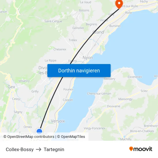 Collex-Bossy to Tartegnin map