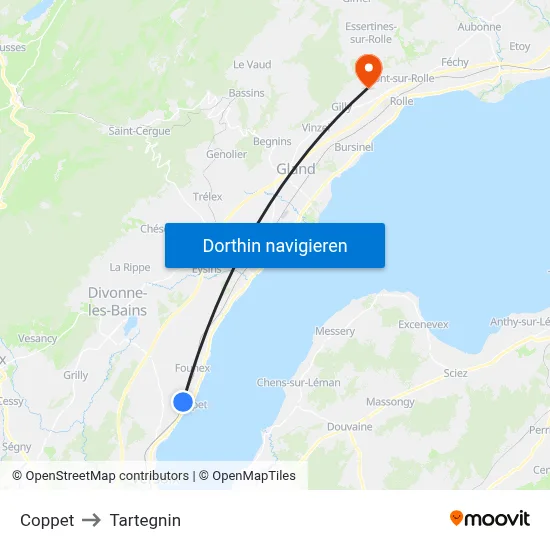 Coppet to Tartegnin map