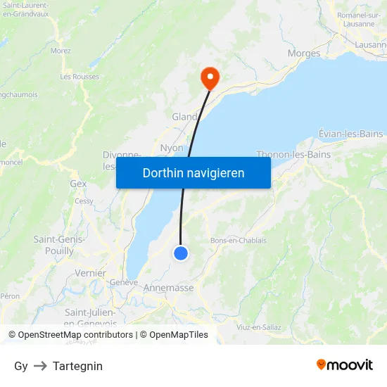 Gy to Tartegnin map