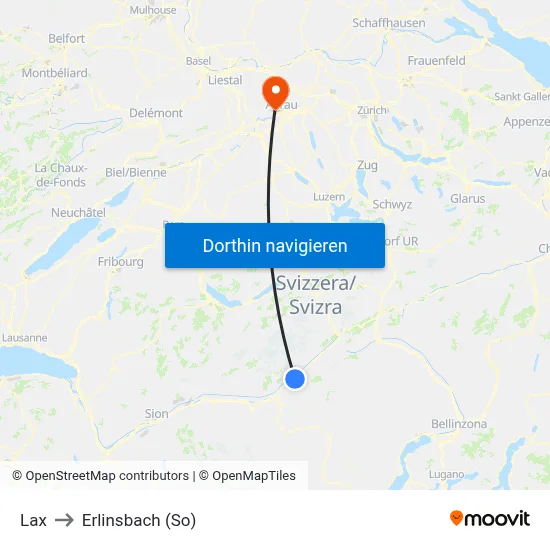 Lax to Erlinsbach (So) map